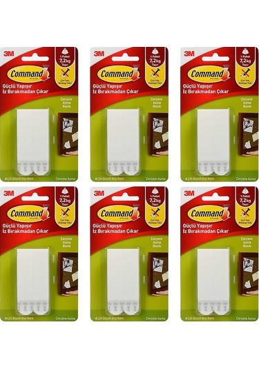 3m 17206 Command Büyük Boy Cırt Bant 6 Paket