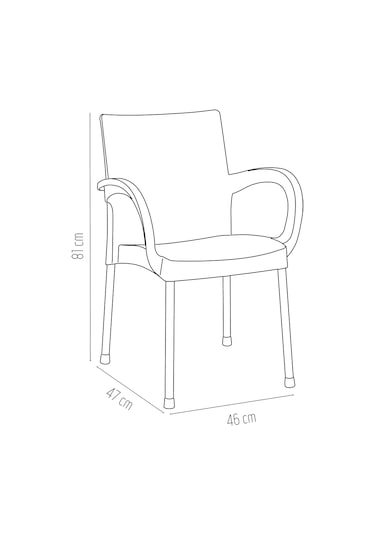 Holiday Sümela Metal Ayaklı Kollu Sandalye 5 Renk