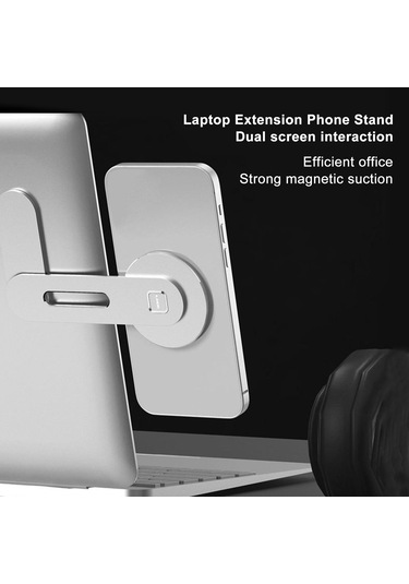 Reedark Taşınabilir Çift Ekran Desteği - Güçlü Mıknatıslı Laptop & Telefon Askısı