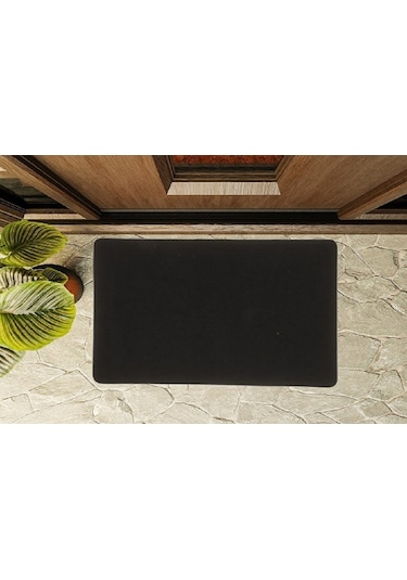 Kapı Önü Paspası, Halılı Paspas, 45 70-siyah