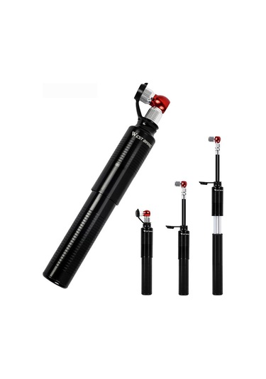 Tenfowee West Bıkıng Yp0711080 Mini Bisiklet Pompa, 110 Psı, Alüminyum, Schrader/presta Uçlu, Taşınabilir Siyah-kırmızı