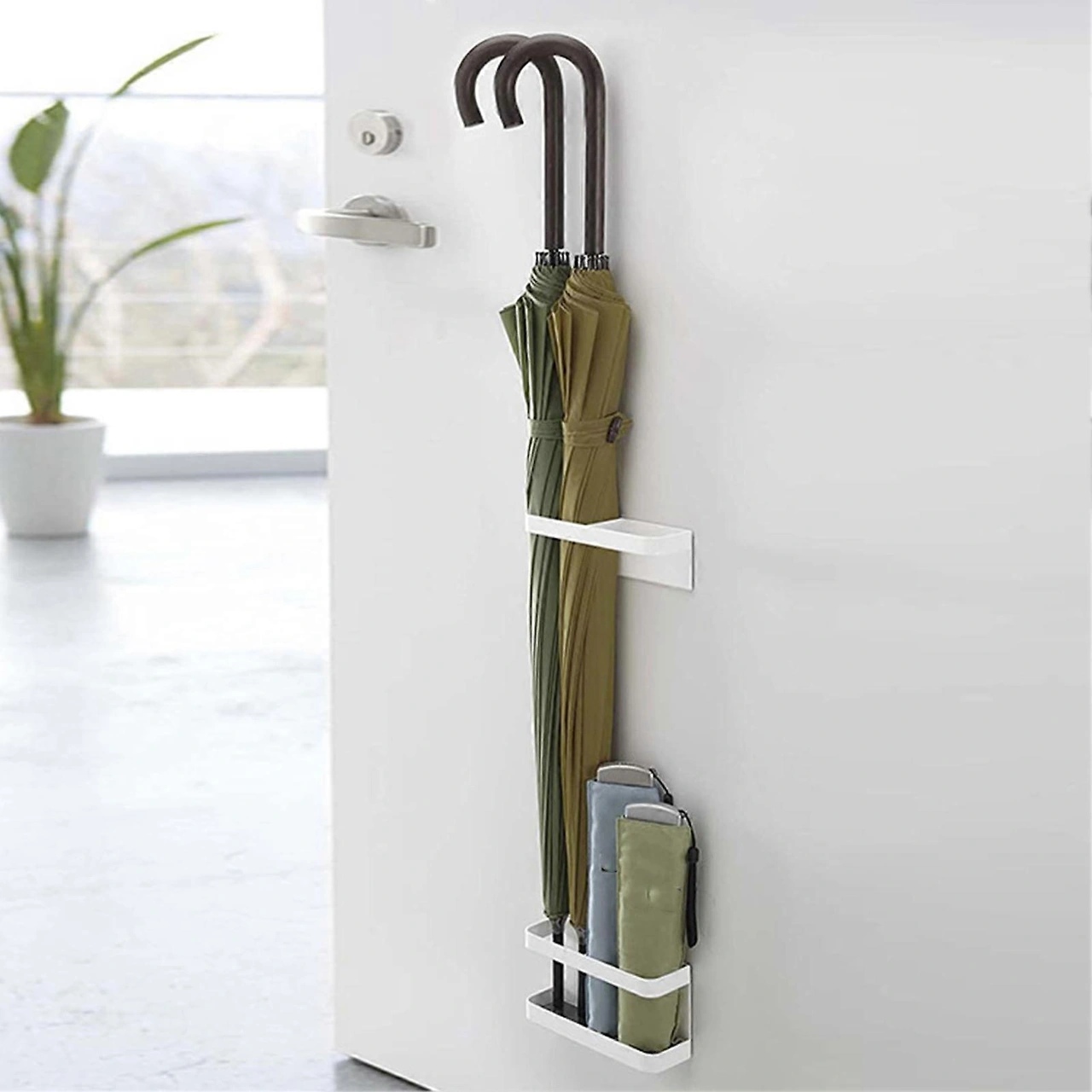 Manyetik Şemsiye Standı, Duvara Monte Şemsiye Tutucu Çok Renkli