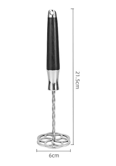 Cbtx Ahşap Saplı 316l Paslanmaz Çelik Patates Ezici Kalınlaşmış Taro Ezme Aletleri Çok Renkli