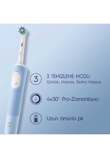 Oral-B Vitality Pro Protect X Clean Şarjlı Diş Fırçası Mavi
