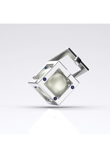 Safir Küp Inci Kolye Seti Aaa Kalite Akoya