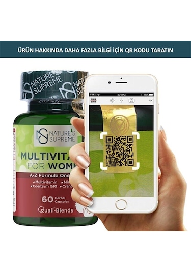 Natures Supreme Multivitamin For Women 60 Kapsül Aromasiz
