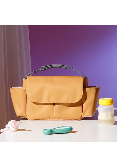 Çok Fonksiyonlu Bebek Bezi Çantası Su Geçirmez Bebek Sırt Çantası İç Bölme Tasarımı Hafif Ve Taşınabilir Sarı