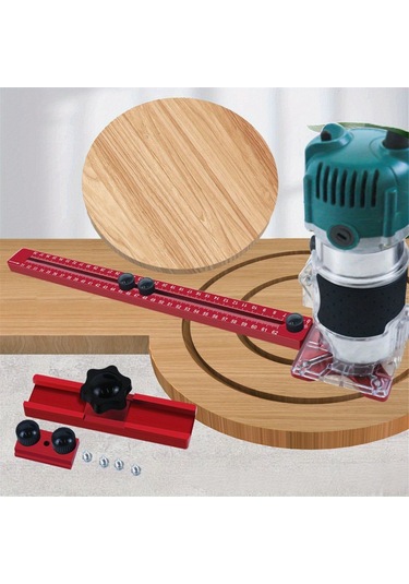 Yaleker Ahşap İşleri İçin Çapraz Freze Aleti - Yuvarlak Kesim, Oluk Açma Ve Konumlandırma Yardımı - Alüminyum Malzeme İle Dayanıklı