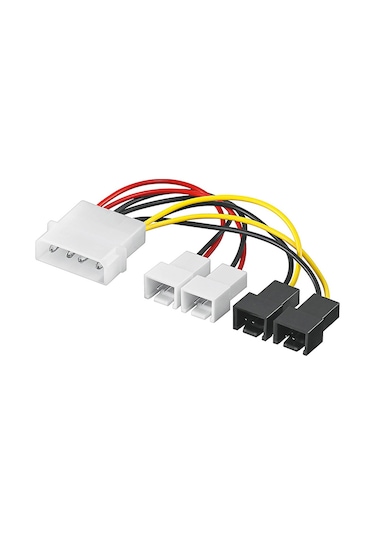 Wozlo Molex 4 Pin to 3 Pin Fan Konnektör Soket Çevirici Kablo