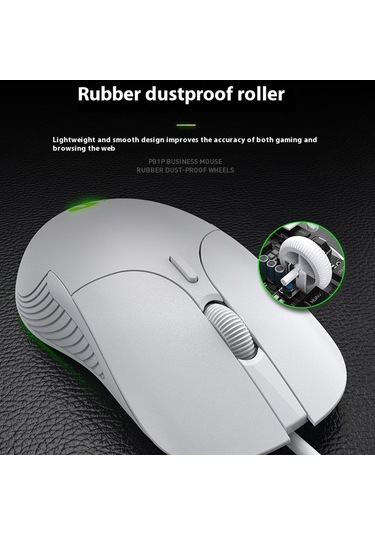 Inphıc Pb1 Usb Kablolu İş Ofis Oyun Mouse Sessiz Makro Programlama Bilgisayar Dizüstü Fare