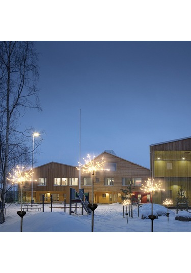 Yifomall Güneş Enerjili Led Çiçek Ateşi Işığı - Bahçe Çim Üstü Fantezi Aydınlatma - Dairesel 2 Mod 120 Led Beyaz Işık