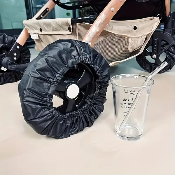 Fochsia 4 Parça Araç Toz Kılıfı - Dayanıklı Polyester Koruyucu, 2/4/6 İnç Seçenekleri Siyah