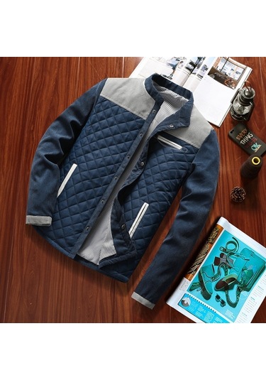 Pasifix Düz Renkli Kolaj Yaka Erkek Ceket 001