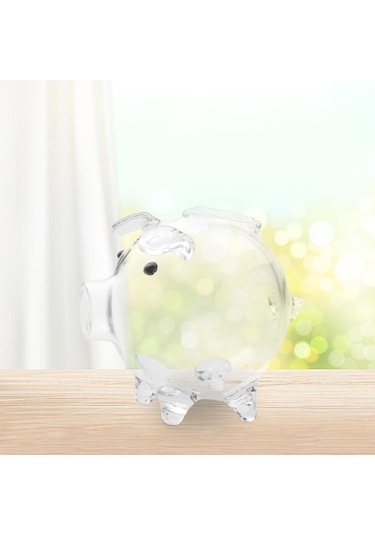 Dolıty Cam Kumbara Yılbaşı Doğum Günü Tasarruf Nakit Için 13,5cmx10,5cm