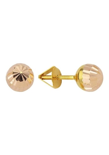 İdeal Sarraf 8 Ayar Altın Vidalı Top Küpe 0.47 Gr 0.5 Mm