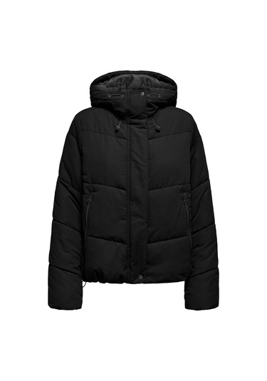 Only Onlmaggı Life Short Puffer Cc Otw Kadın Kısa Şişme Mont - Modern Ve Sıcak Siyah
