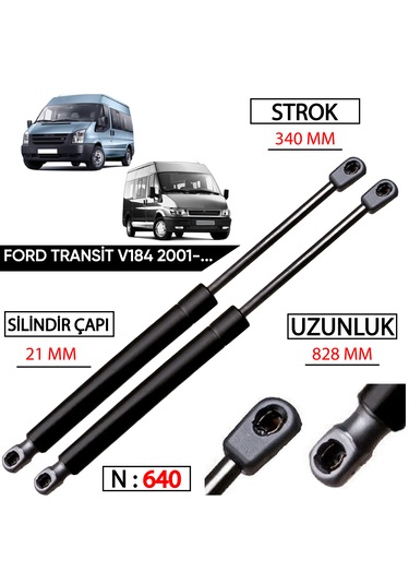 Ford Transit V.184 Arka Bagaj Amortisörü