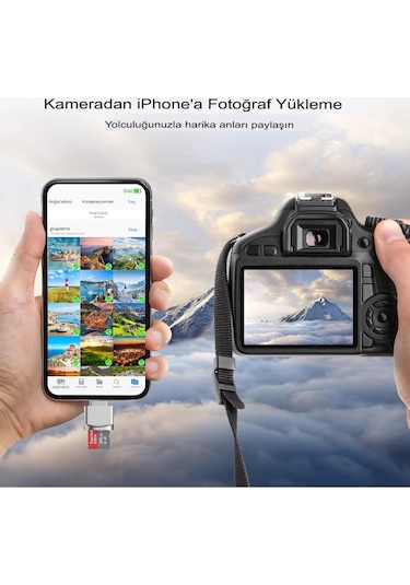 iPhone Uyumlu İpad Micro Sd Kart Okuyucu, Mfi Sertifikalı Lightning - Micro Sd/tf Kart Okuyucu