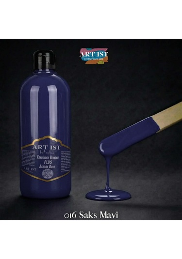 Kendinden Vernikli Plus Vernikli Akrilik Boyalar - 016 Saks Mavi Ahşap, Taş Tozu, Hobi, Dıy