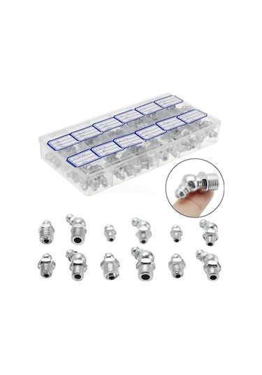 Suntek 130x Çinko Kaplama Hidrolik Gres Nipelleri Sprey M6