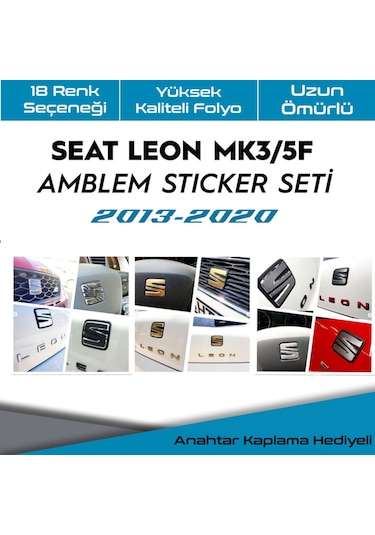 Seat Leon Mk2/Mk3 Amblem Stıcker Seti