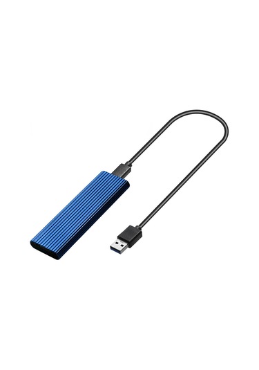 Mufunye M.2 Sata Ssd Kutusu Usb3.1 Type-c İle 6gb/s Aktarım Hızı, B/b+m Anahtarı Desteği, Alüminyum, Mavi Disk Dahil Değil