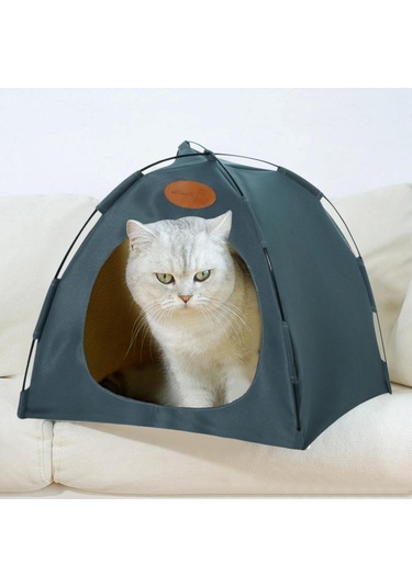 Mufunye Kapalı Kedi Çadırları Katlanır Köpek Yuvası Nefes Alabilir Yıkanabilir