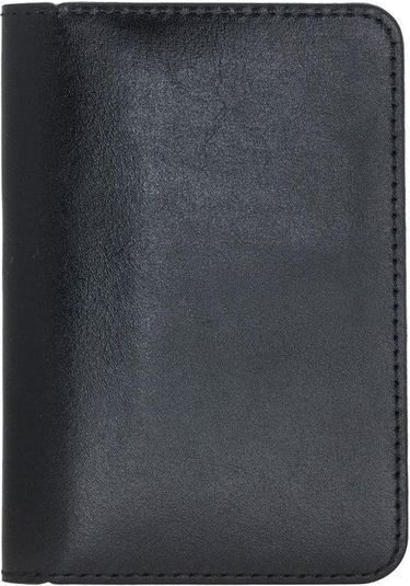 Bloomledger Cosmic Cosmos Hakiki Deri Bifold Cüzdan Siyah