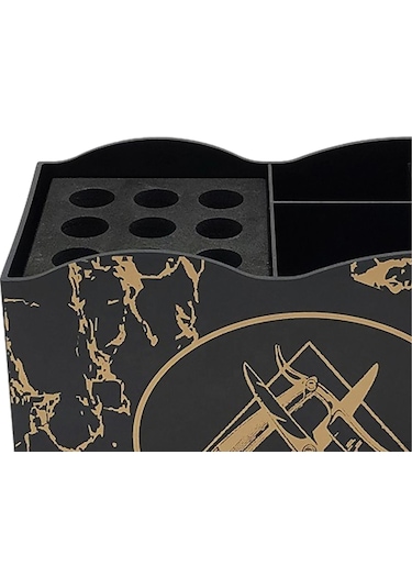 Beyaz Kuaförlük Alet Saklama Kutusu Çıkarılabilir Tuvalet Masası Saç Klipleri Organizatör Makas İçin