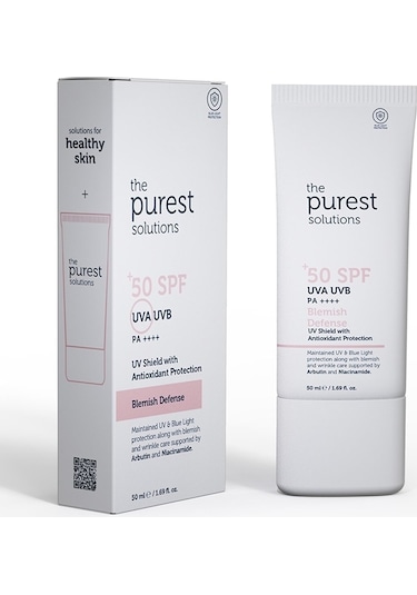 The Purest Solutions Lekeli Ciltler İçin Renkli Güneş Kremi SPF50+ 50 ML