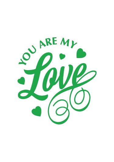 You Are My Love Sticker 17x17 Cm Yeşil