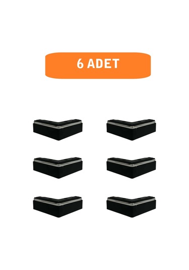 Homdep Kanepe Koltuk Tv Ünitesi Konsol Yükseltme L Model Plastik Ayak Siyah 5cm 6 Adet Siyah