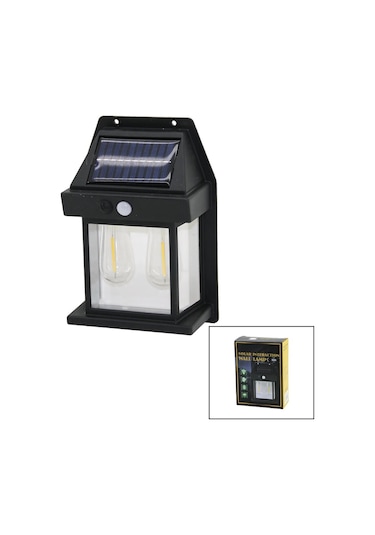 2 Lamba Solar - Sensörlü Aplik Duvar Lambası Dış Mekan 5.5v - 1w - 1800mah 5365