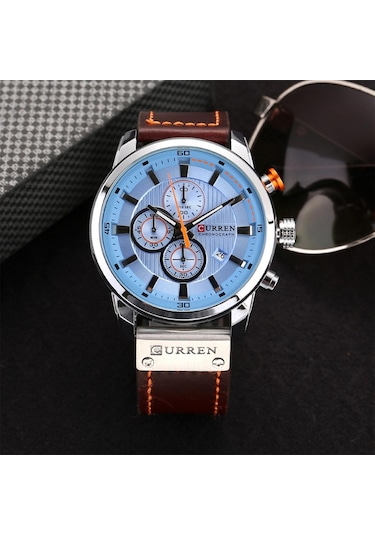 Curren Erkek Moda Pu Deri Spor Kol Saati Günlük Saat Lüks Suya Dayanıklı Kuvars Saat Exquisite Box 2 Ve Exquisite Box İle Diğer