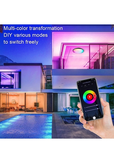 Sones Rgbcw Akıllı Graffiti Uygulaması Sesli Tavan Işığı, Gerilim: Ab Standardı 220v-240v