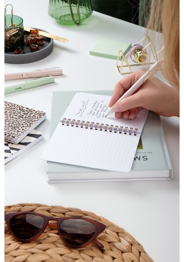 Cep Boy 10x14 Cm Spiralli Çizgili Karton Kapak 3'lü Defter Seti Leopar Leopar-siyah-krem