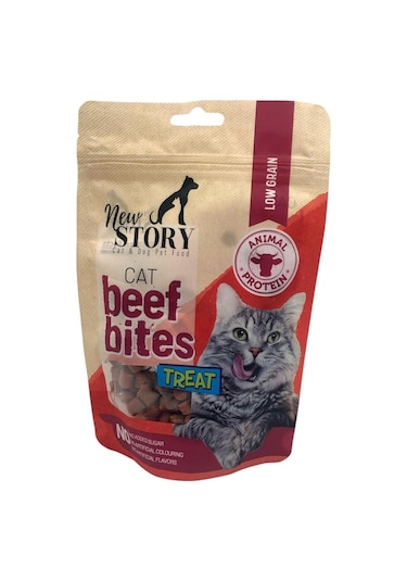 New Story Kediler İçin Sığır Etli Atıştırmalık Beef Bites 60 G