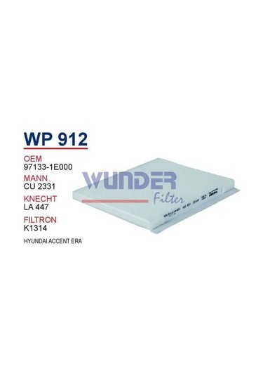 WUNDER WP912 Polen Filtresi Accent Era 07-11 I30 Elentra Cu2331