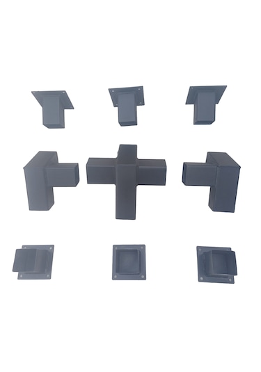 Gölgelik Duvar Montaj Seti 8x8cm Pergola Çardak Demir Bağlantı