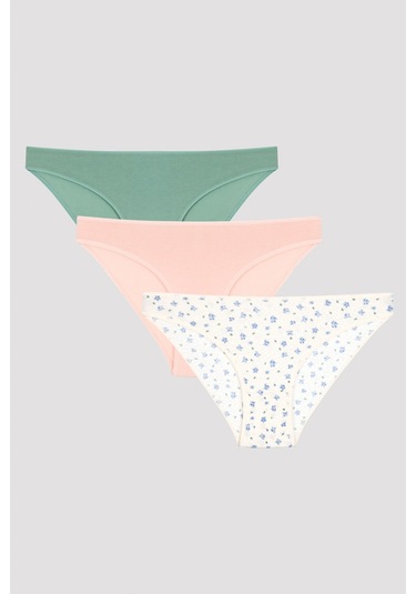 Leo Ditsy 3'lü Külot Çok Renkli