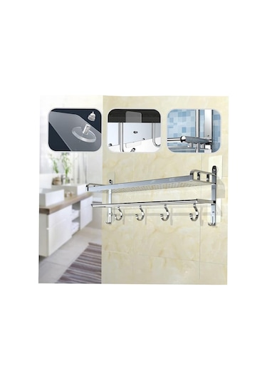 Güçlü Yapışkanlı 6mm Hanger Vidalı Askılık 1 Adet-al4263 Şeffaf