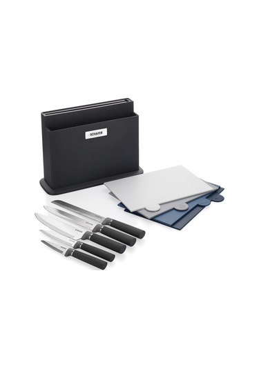 Schafer Forge Kesme Tahtası/bıçak Seti 10 Parça-siyah Siyah