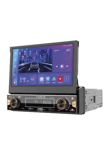 For-x X-9400a 7''hd-android 2gb-32gb-wifi-bt5.4-fm-usb-mp3-mp4-carplay-telefon Şarz-4x60w-kameralı Oto İndash Teyp