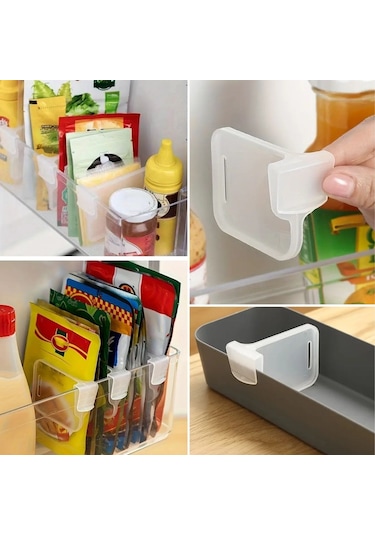 River World Buzdolabı Yan Kapı Bölmeleri İçin Şeffaf 10'lu Bölme Düzenleyici Şeffaf