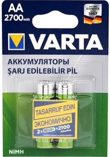 Varta Multi Plus 8Li Şarj Cihazı 20*2700 Mah Aa Şarjlı Pil