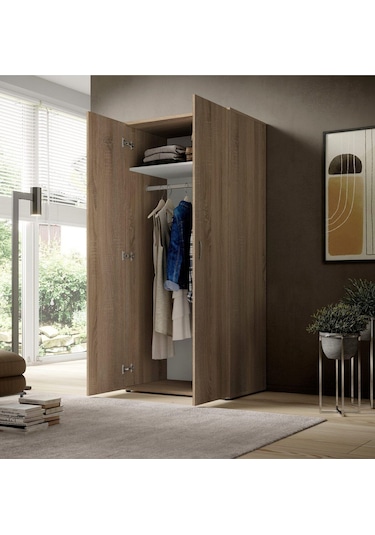 Ada Giyinme Dolabı - Çok Amaçlı Dolap - Gardırop 80 Cm-2 Kapaklı