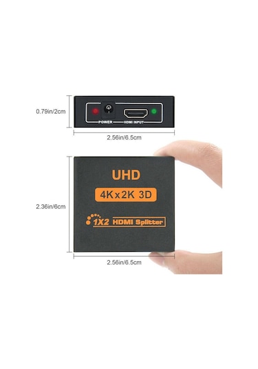 2 Port Hdmi Çoklayıcı Splitter Switch 4K 2160P
