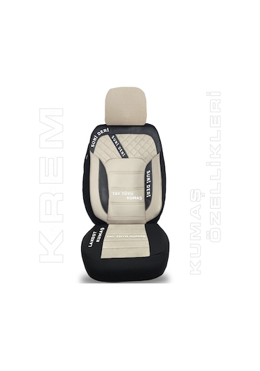 Jeep Compass 1 2007 - 2010 Uyumlu Krem Tay Tüyü Koltuk Kılıfı