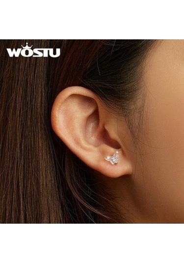 Wostu Otantik 925 Ayar Gümüş Narin Renkli Ilmek Reçine Küpe Kadınlar Takı Hediye İçin