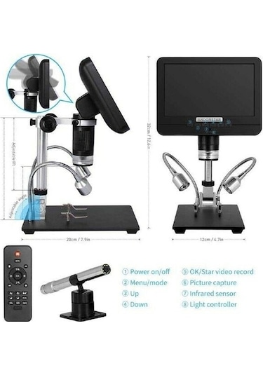 Andonstar Ad206s Endoskoplu Çift Lensli Hd Dijital Mikroskop
